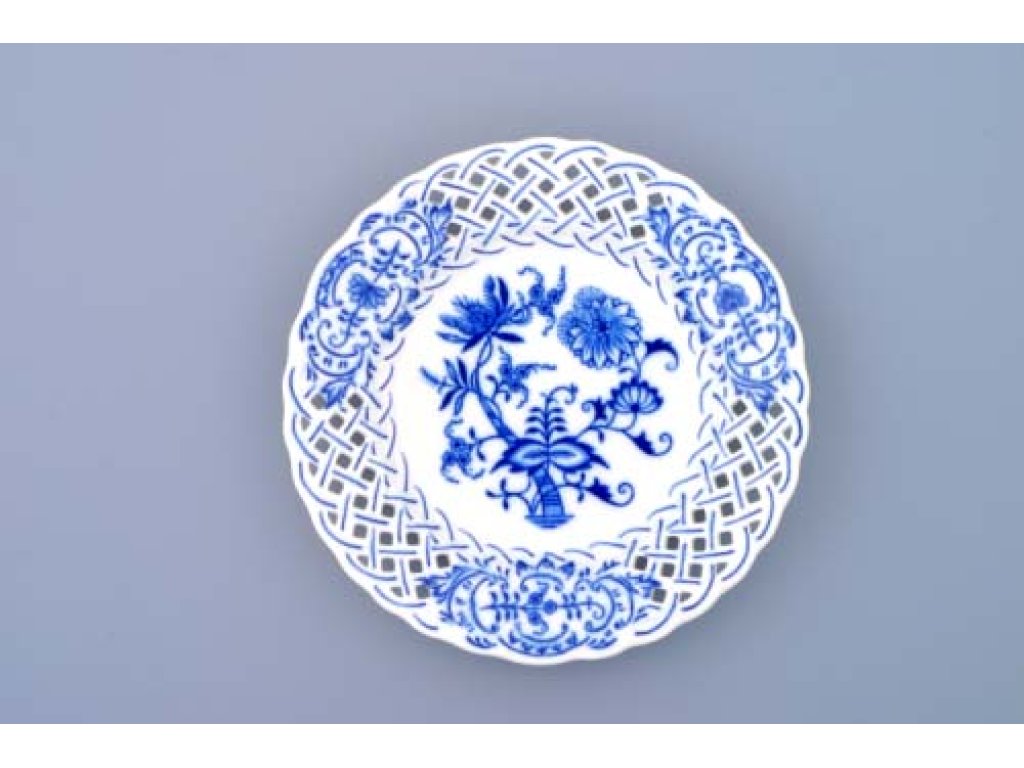 Cibulák Talíř prolamovaný  15cm Originál Český porcelán Dubí 2. jakost