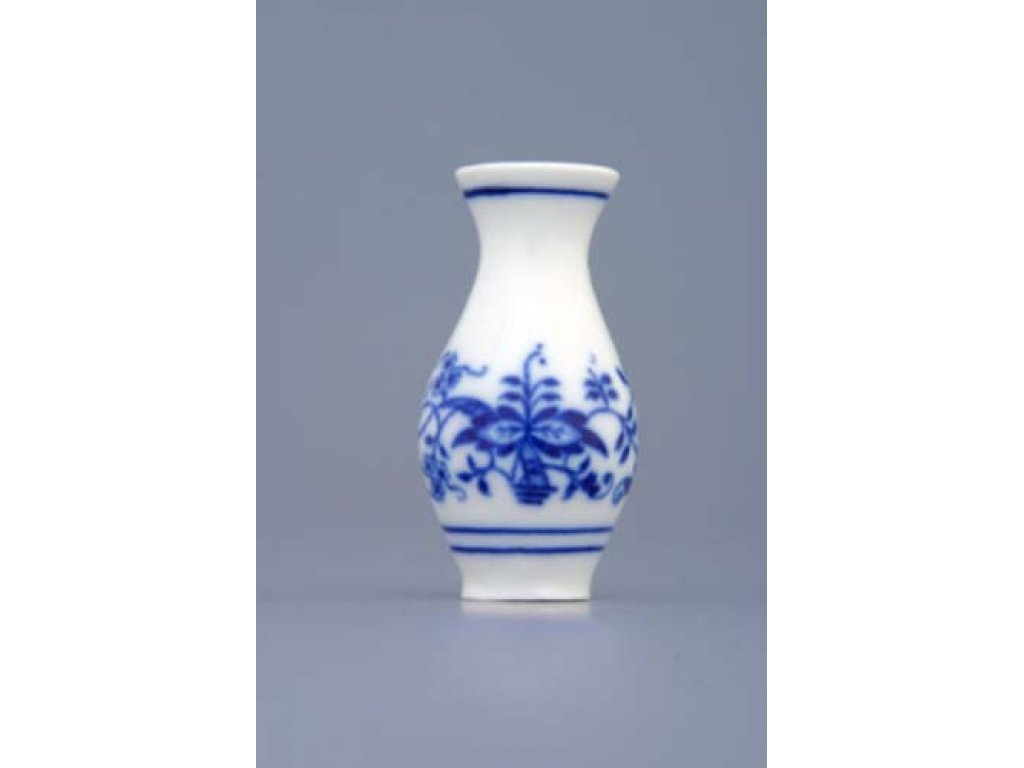 Zwiebelmuster  Mini Vase 1210 6cm, Original Bohemia Porcelain 2.Wahl