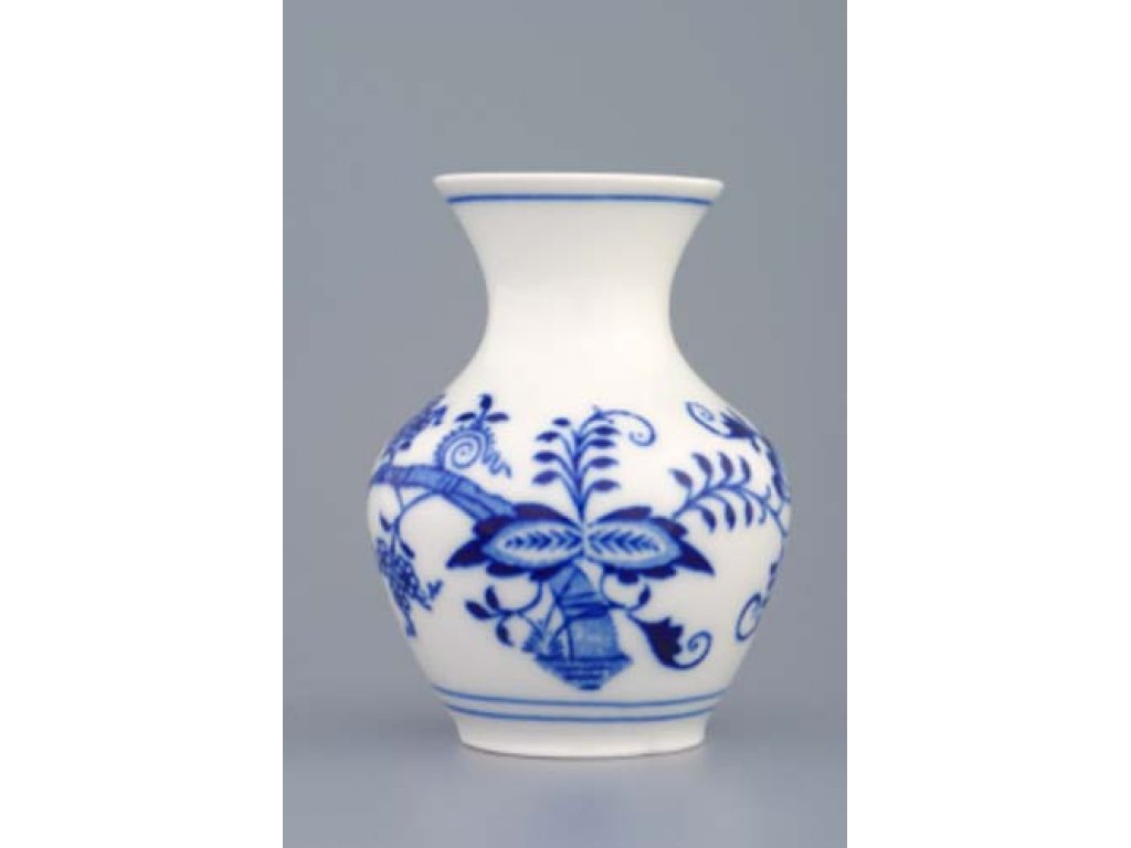 Cibulák váza  2544/1, 10 cm originální cibulákový porcelán Dubí, cibulový vzor,