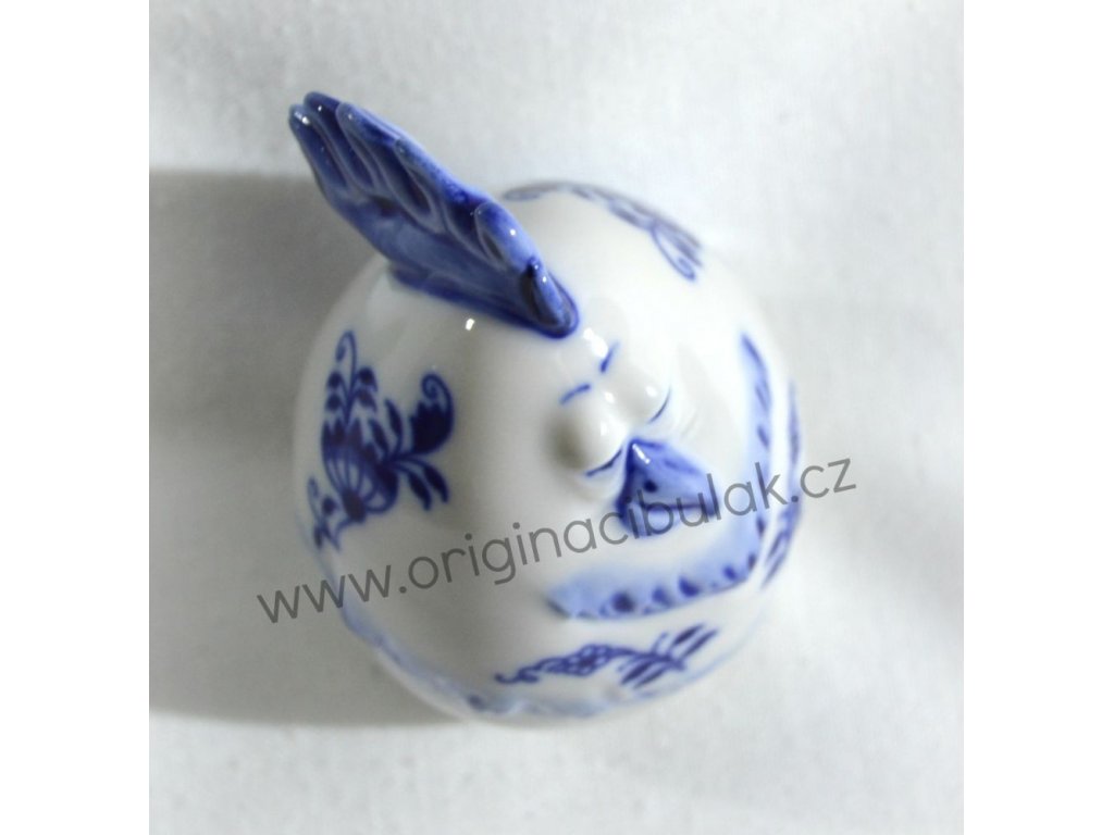 Cibulák Vejce slepička 7,1 cm originální cibulákový porcelán Dubí, cibulový vzor,