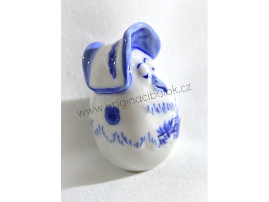 Cibulak sliepočka s čapcom 7,3 cm cibulový porcelán originálny cibulák Dubí