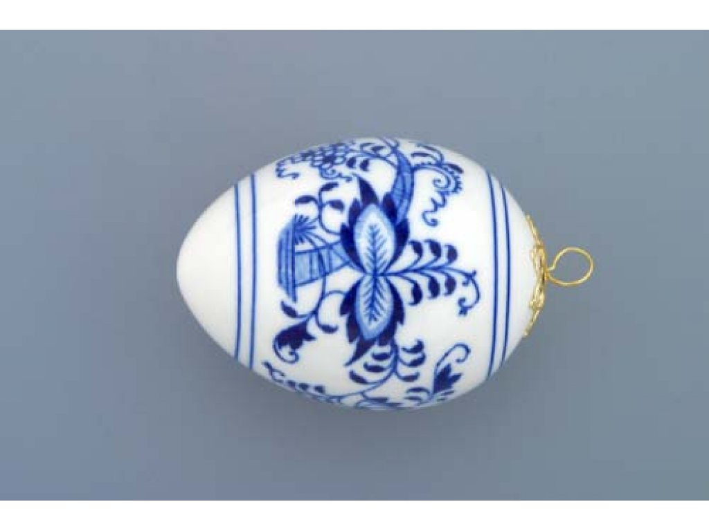 Zwiebelmuster Eastern Egg 7.5cm, Original Bohemia Porcelain from Dubi