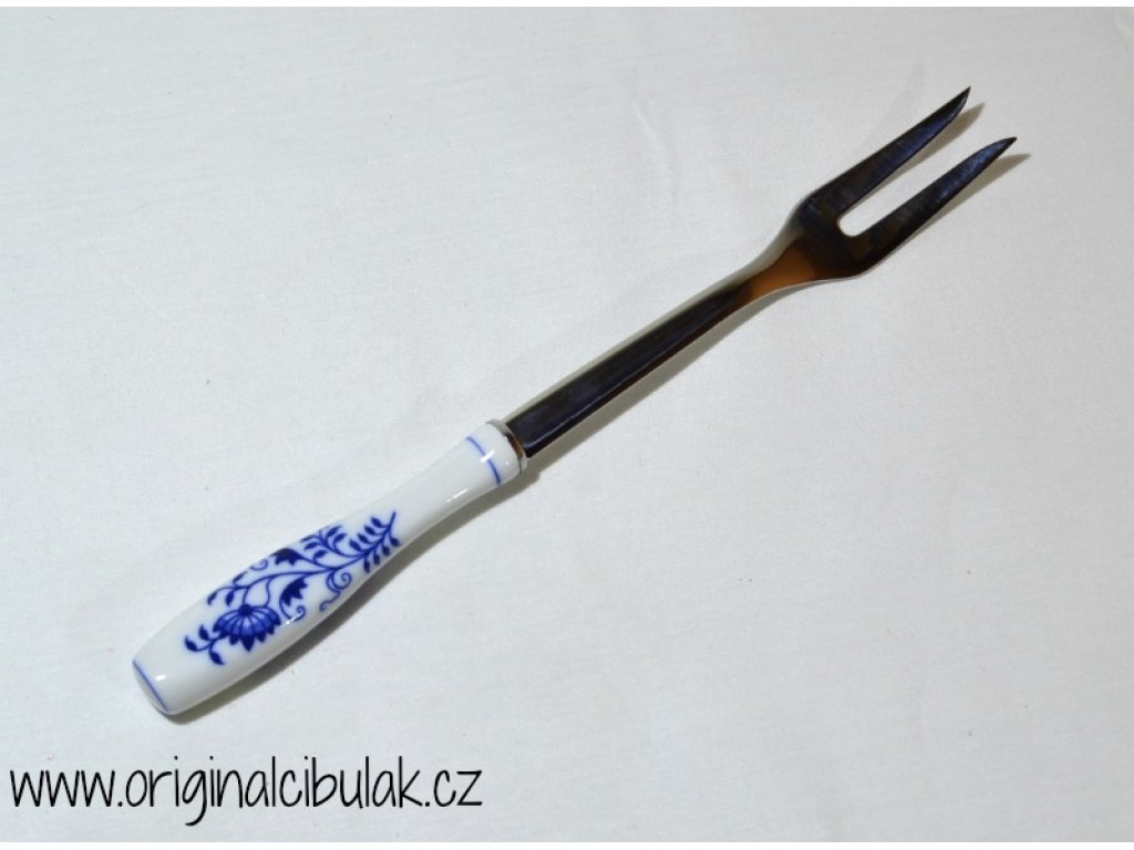 Onion pattern shift fork Original Bohemia porcelain from Dubi