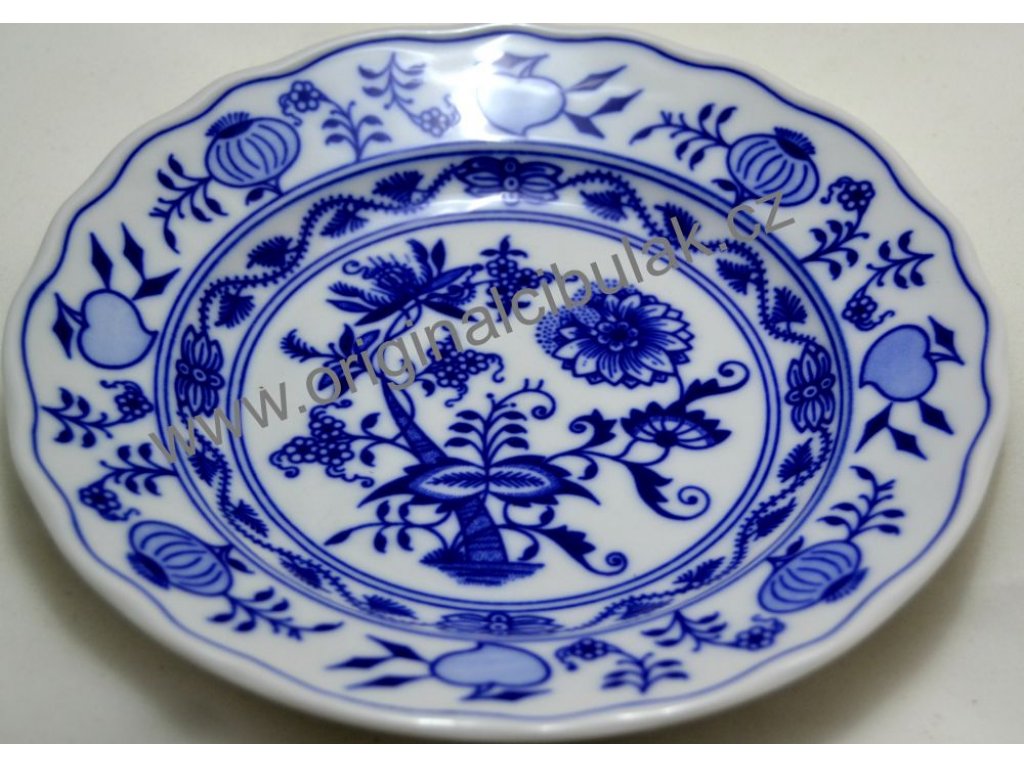 Cibulák tanier dezertný 17 cm  cibulový porcelán originálny cibulák Dubí