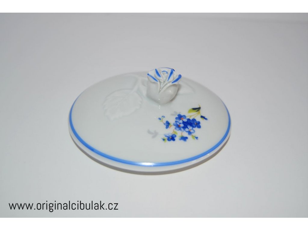 Sugar bowl Pomnelian blue 0,20 l with cut-out Dubí blue line