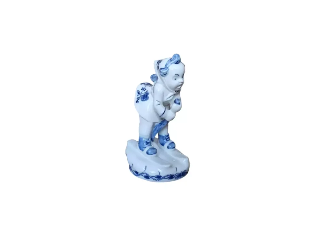 Cibulák  Děvčátko na lyžích 16cm Originál Český porcelán Dubí 