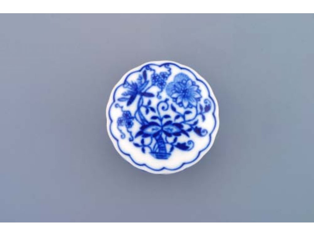 Cibulák dóza pilulník s viečkom 5 cm cibulový porcelán, originálny cibulák Dubí 2. akosť