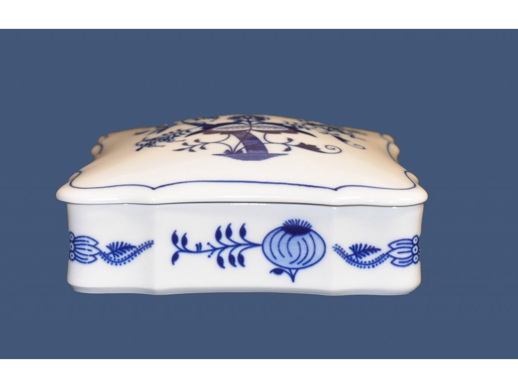 Zwiebelmuster Square box 15x 15cm Original Blue Onion Pattern Bohemia from Dubi 