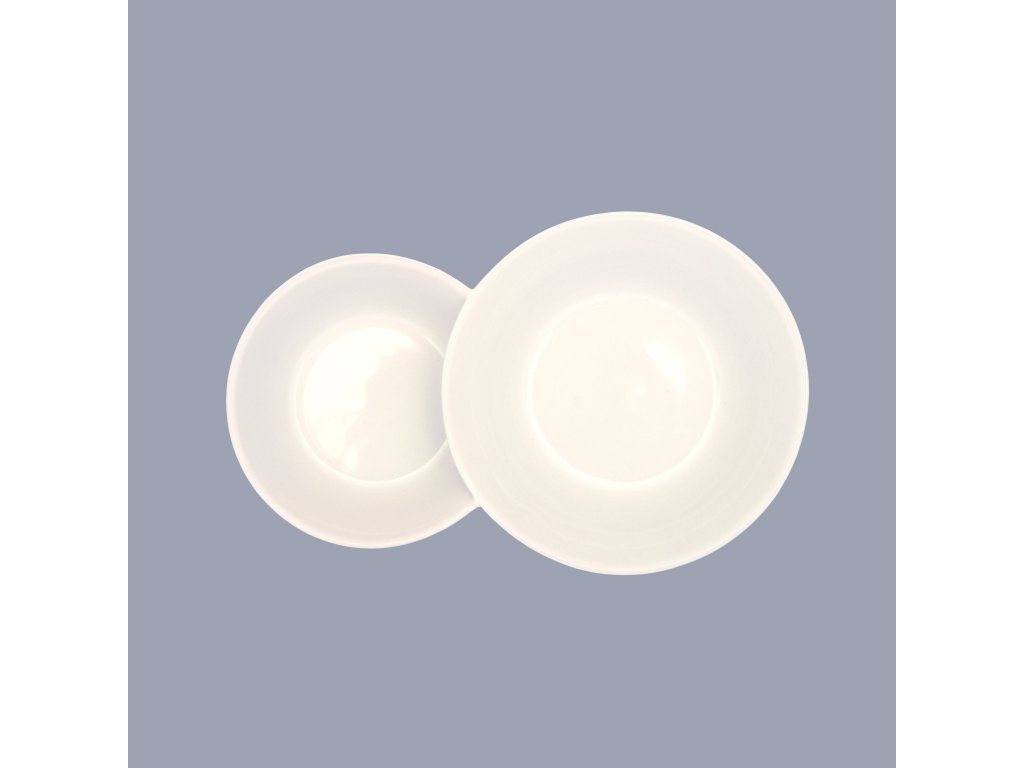Dvojpodšálka Bohemia káva, čaj 15,5 cm 100g White design prof. arch. Jiří Pelc  Český Porcelán Dubí 
