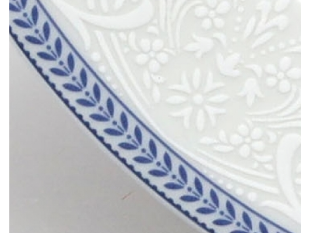 etager Opal lace blue Thun Czech porcelain wooden stand