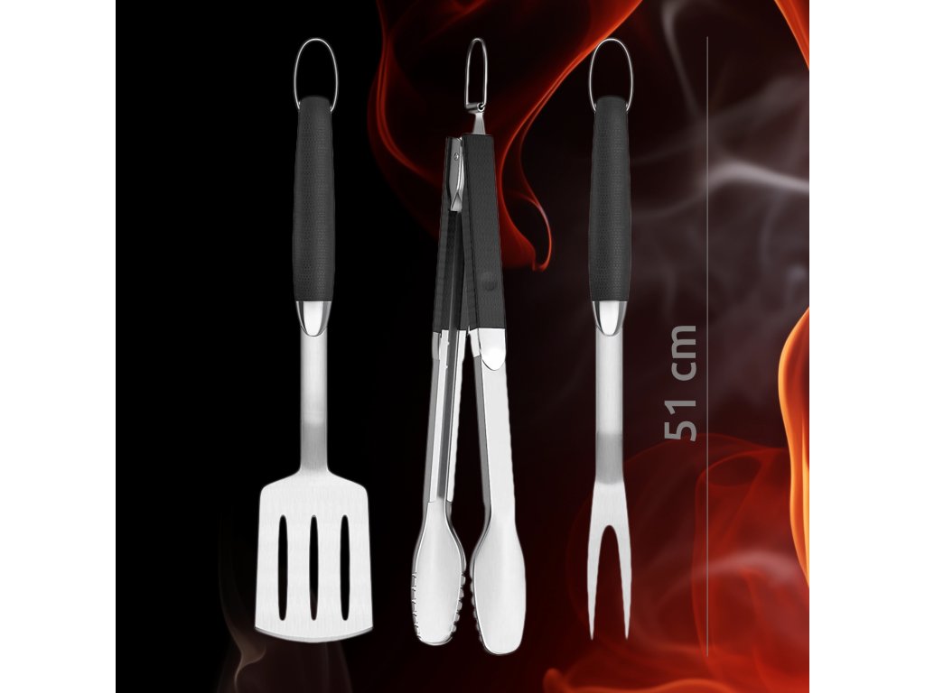  Grillset Zange Gabel und Wender Berndof 3St