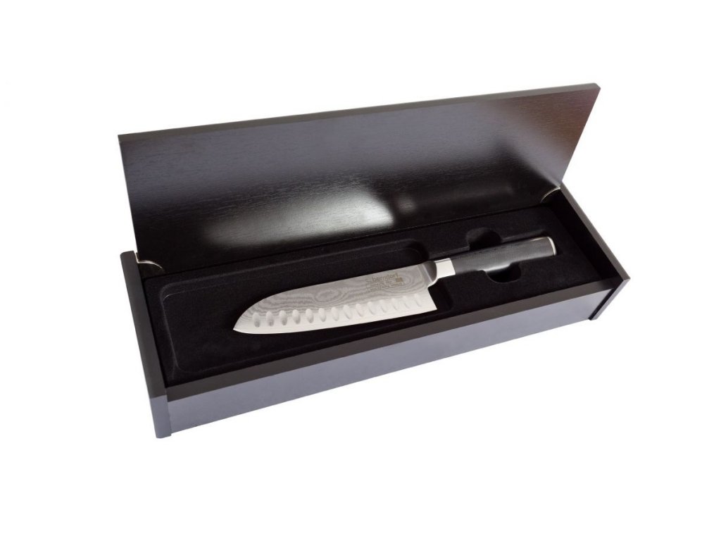 Hanamaki nůž  Santoku  16 cm   Damašková  ocel Berndorf  Profi Line