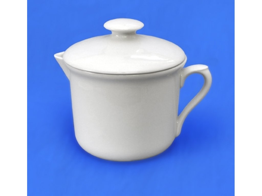 Hrnek bílý Vařák velký s hubičkou a s víčkem Český porcelán a.s. Dubí