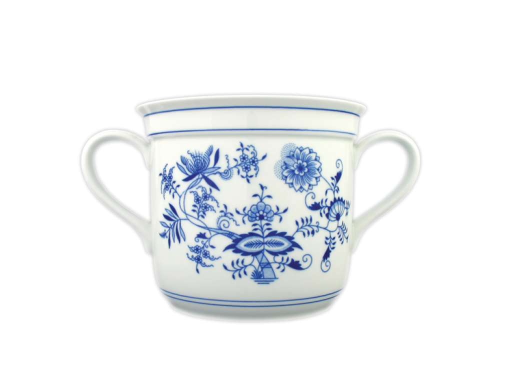Cibulák Hrnček Český s dvoma ušami bez veka 3l Originálny Český Porcelán Dubí
