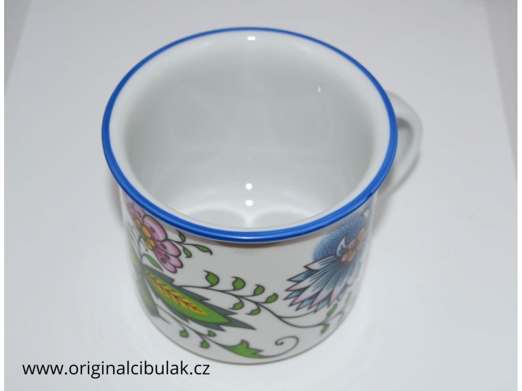 Zwiebelmuster  Footed Cup 0.12L, Original Bohemia Porcelain from Dubi