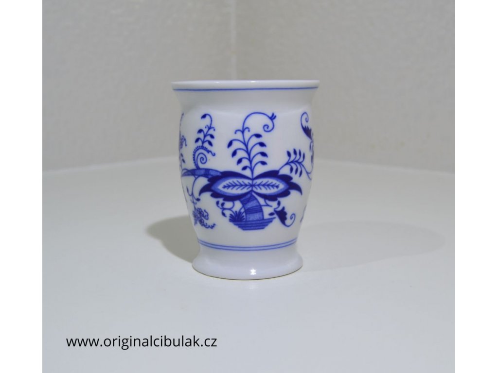 Cibulák hrnček Malis bez uška 0,30 l cibuľový porcelán originálny cibuľák Dubí