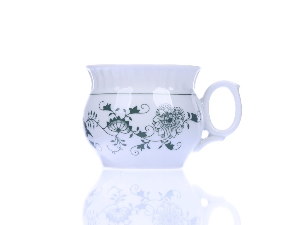 GREEN  Zwiebelmuster  Darume mug 0.29l Original Blue Onion Pattern Bohemia from Dubi