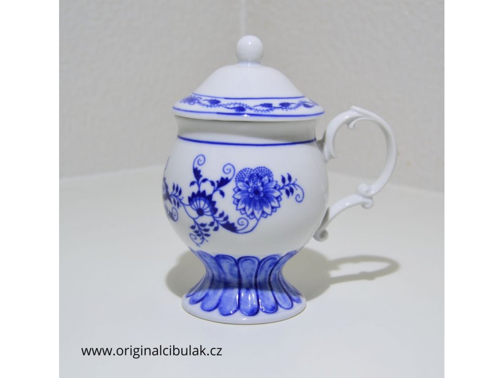hrnek Květa cibulák originální český porcelán Dubí Dux  0,25 l 2.jakost