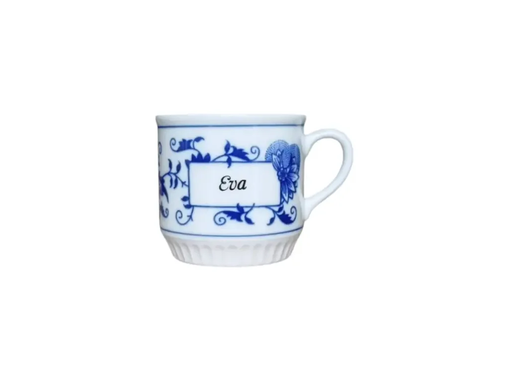 Cibulák Hrnček Leo s menom EVA 0,30l Originálny Český Porcelán Dubí