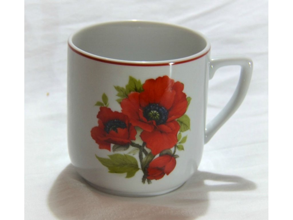 Hrnek Pětka 400ml VLČÍ MÁKY Český porcelán Dubí 