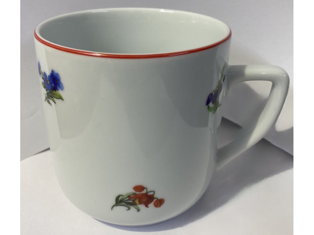 Hrnček Pětka rakouská házenka červená linka  český porcelán 400 ml