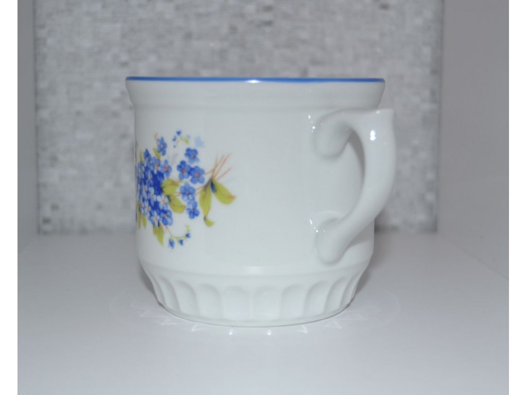 hrnek pomněnky Selský poměnka modrá linka český porcelán Dubí
