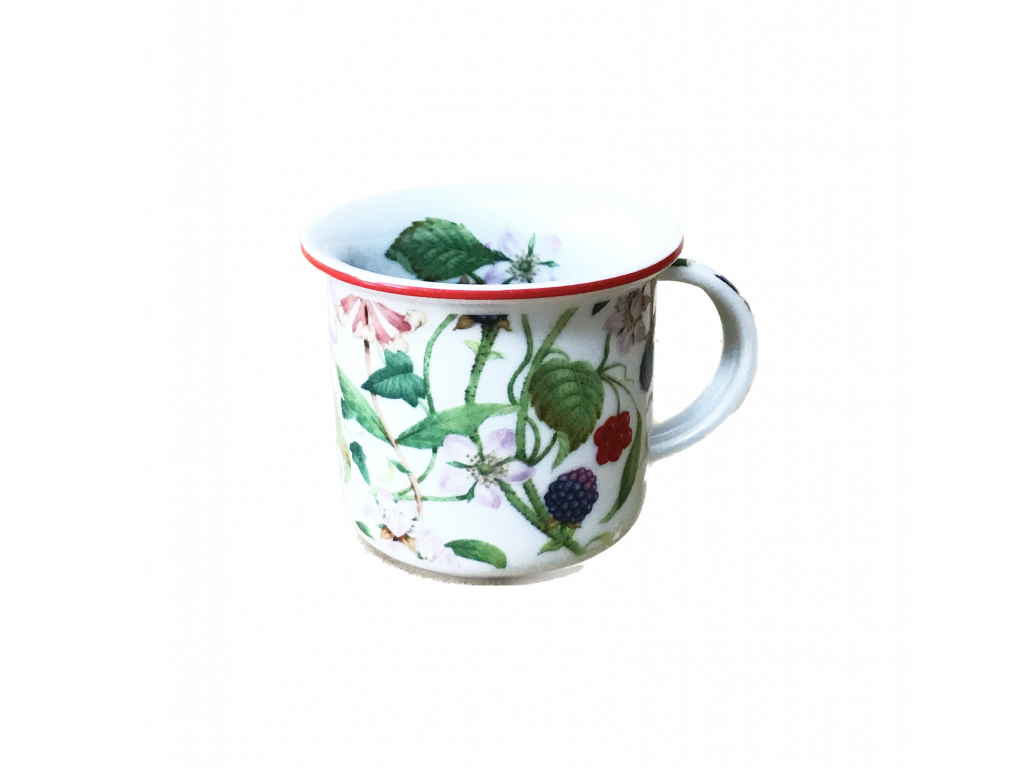 Hrnek Tina 0,10l ŠÍPEK OSTRUŽINA Český porcelán Dubí 