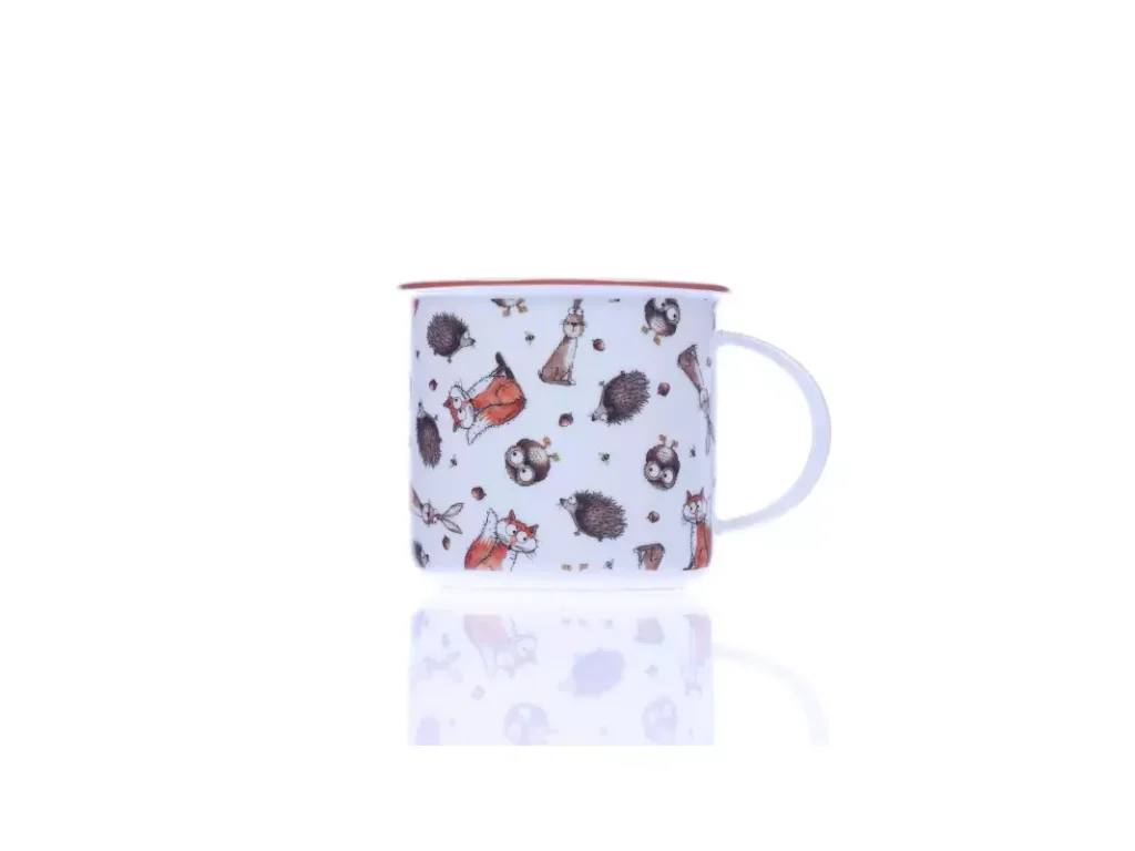 Hrnček Tina 0,38l PLYŠIACI Z LESA Český porcelán Dubí
