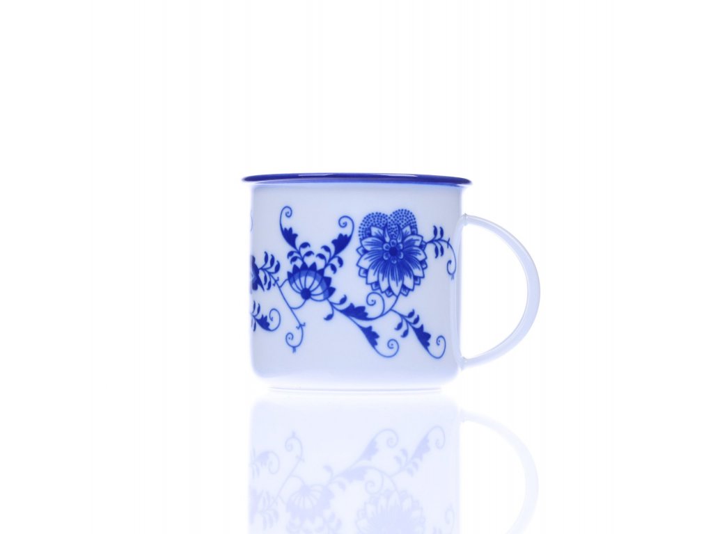 Zwiebelmuster  Tasse Tina 0,38l M groß Original Bohemia Porzellan Dubi Karlsbader 