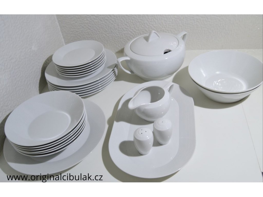 dining set Lea white porcelain Thun 6 persons 26 pieces Czech porcelain Nová Role