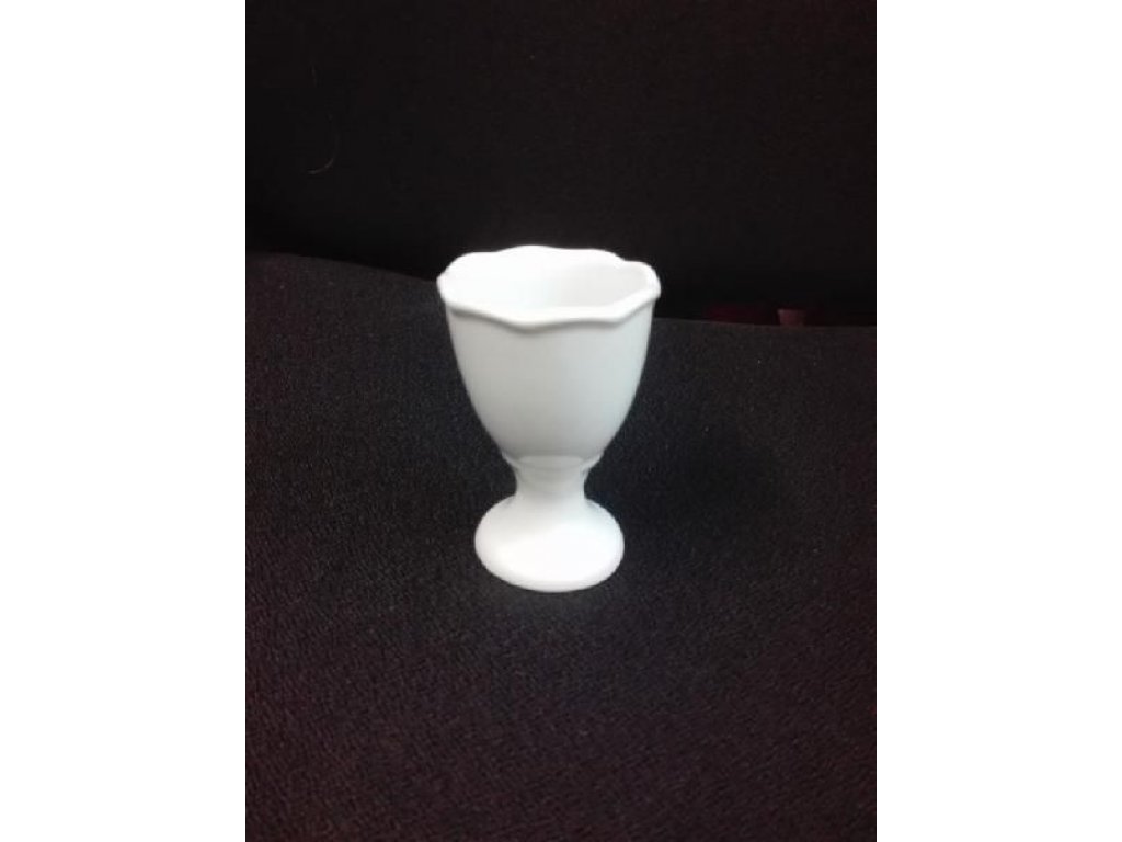 Egg cup without base white Czech porcelain Dubí