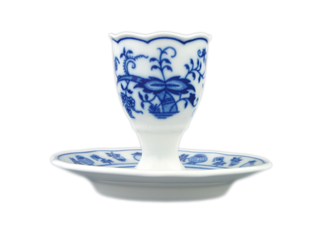 Cibulák Kalíšek na vejce s podstavcem 10cm Originál Český porcelán Dubí 