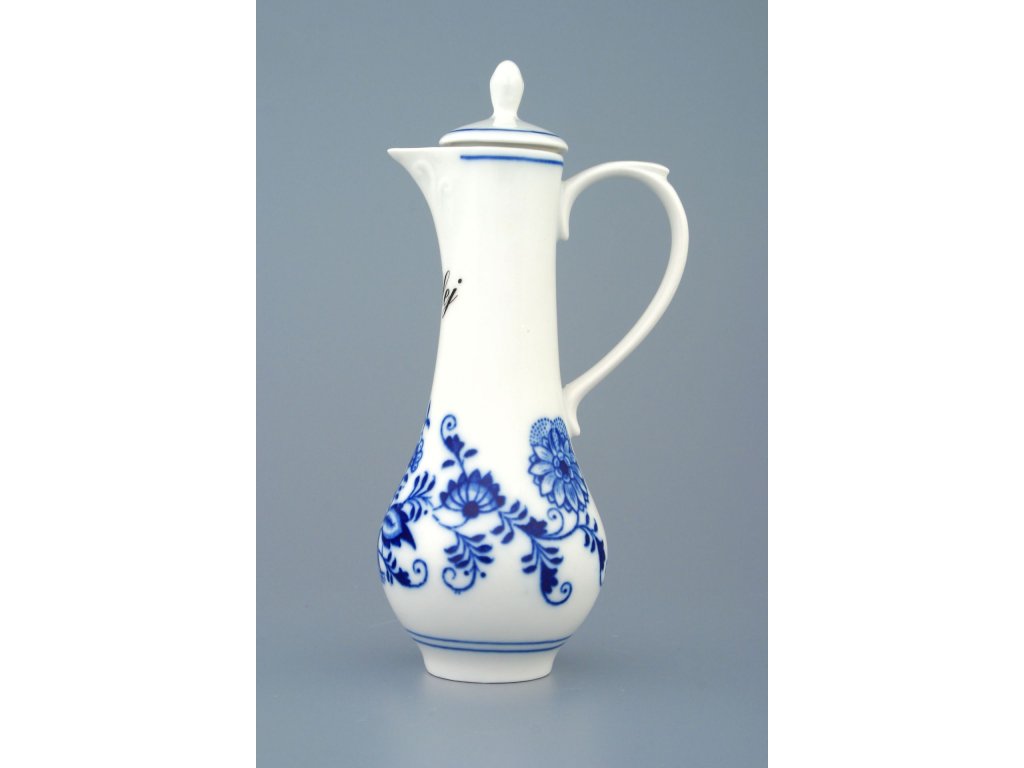 Cibulák Karafka Olej 0,14 l 16cm Originálny Český Porcelán Dubí 