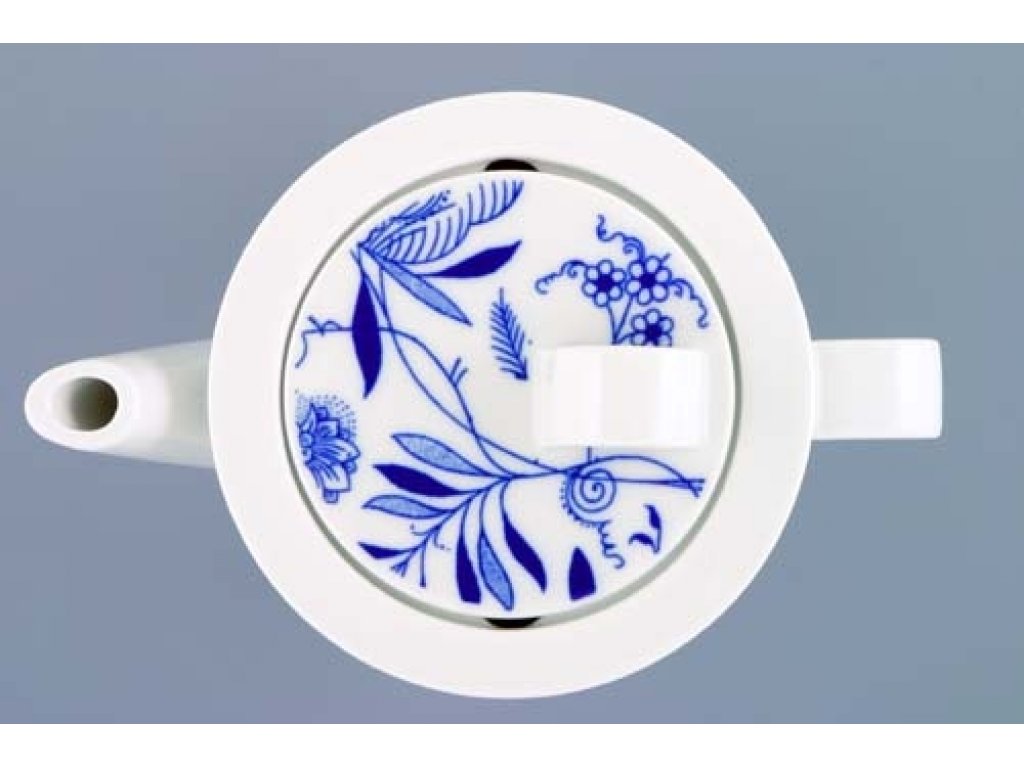 Konvice čaj - Bohemia Cobalt s víčkem malým - design prof. arch. Jiří Pelcl, cibulový porcelán Dubí