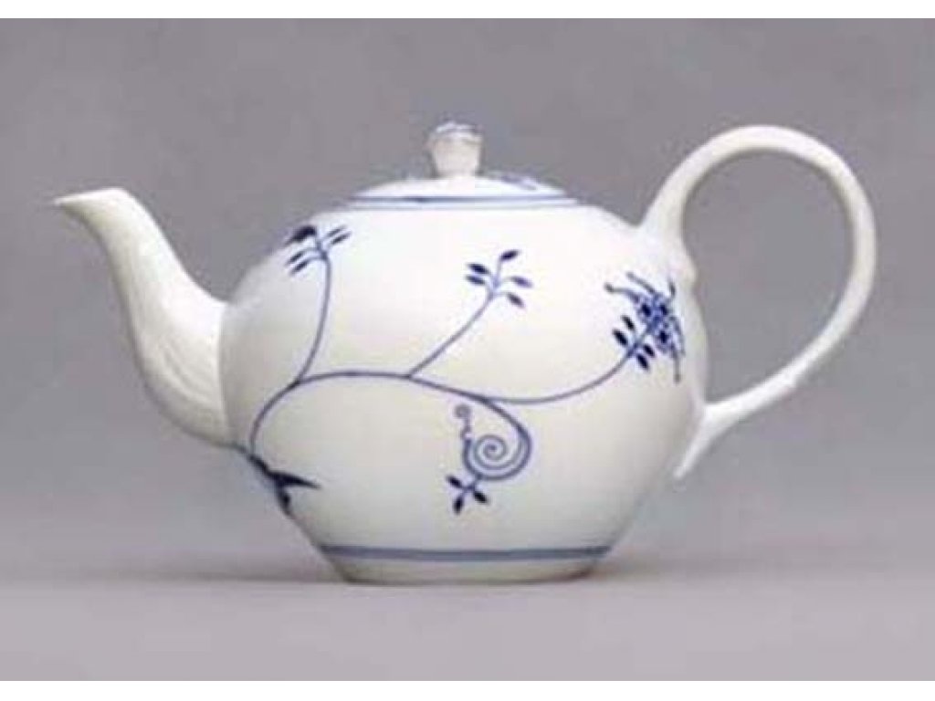 Teapot with sieve and lid 1,2 L ECO cibulák Czech porcelain Dubí 2.jakost