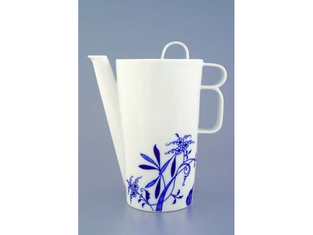 Konvice káva Bohemia s víčkem malým  0,76l Cobalt design prof. arch. Jiří Pelc Český porcelán Dubí 