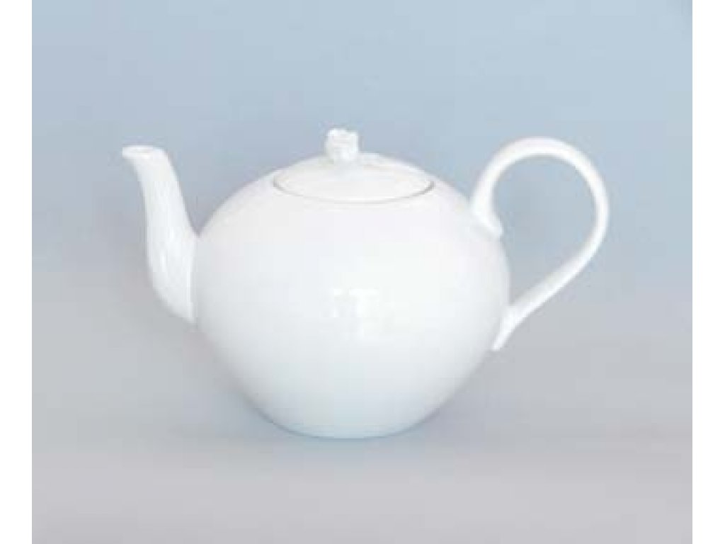 White porcelain teapot with lid 1,2 l Czech porcelain Dubí
