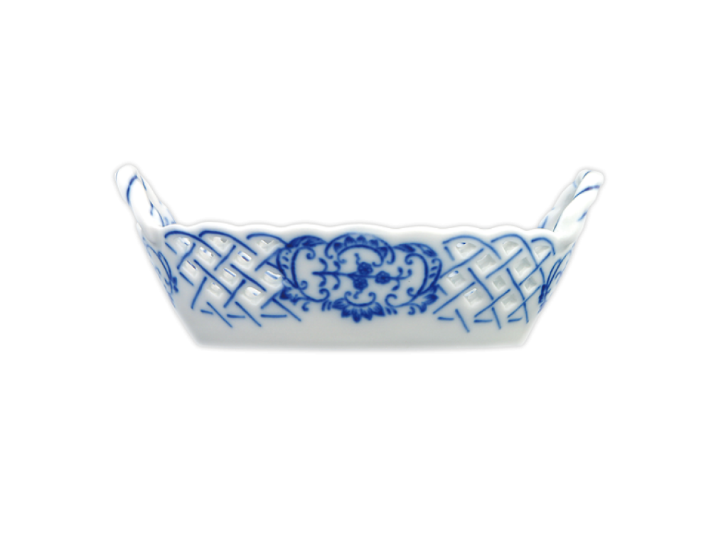 Zwiebelmuster Openwork basket  11cm Original Blue Onion Pattern Bohemia from Dubi