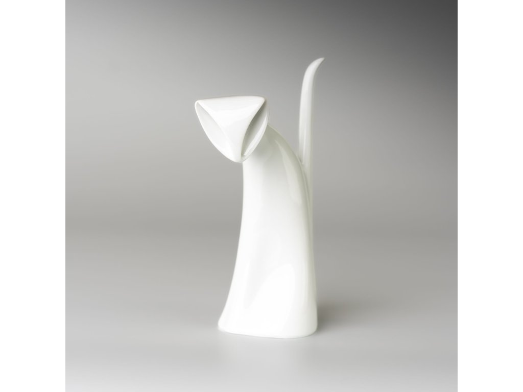 KÄTZCHEN II 8,5 x 6,0 x 16,0 cm WEISS Bohemia Porzellan Dubí 
