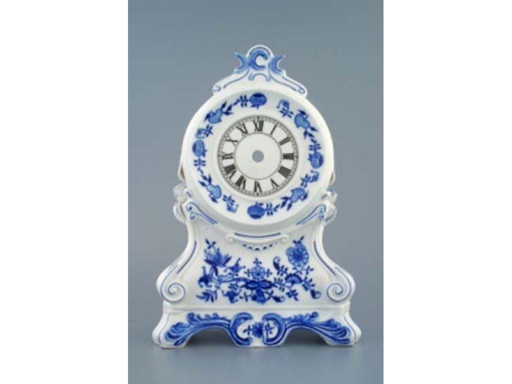 Cibulák Krbové hodiny s růžemi 28cm  bez strojku náhradní díl Originál Český porcelán Dubí 2. jakost