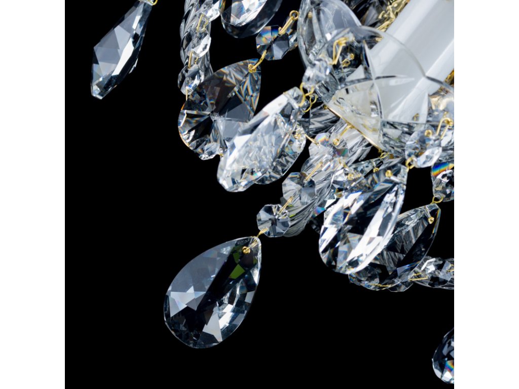 Kristall Wandleuchte Nisa N3 silber