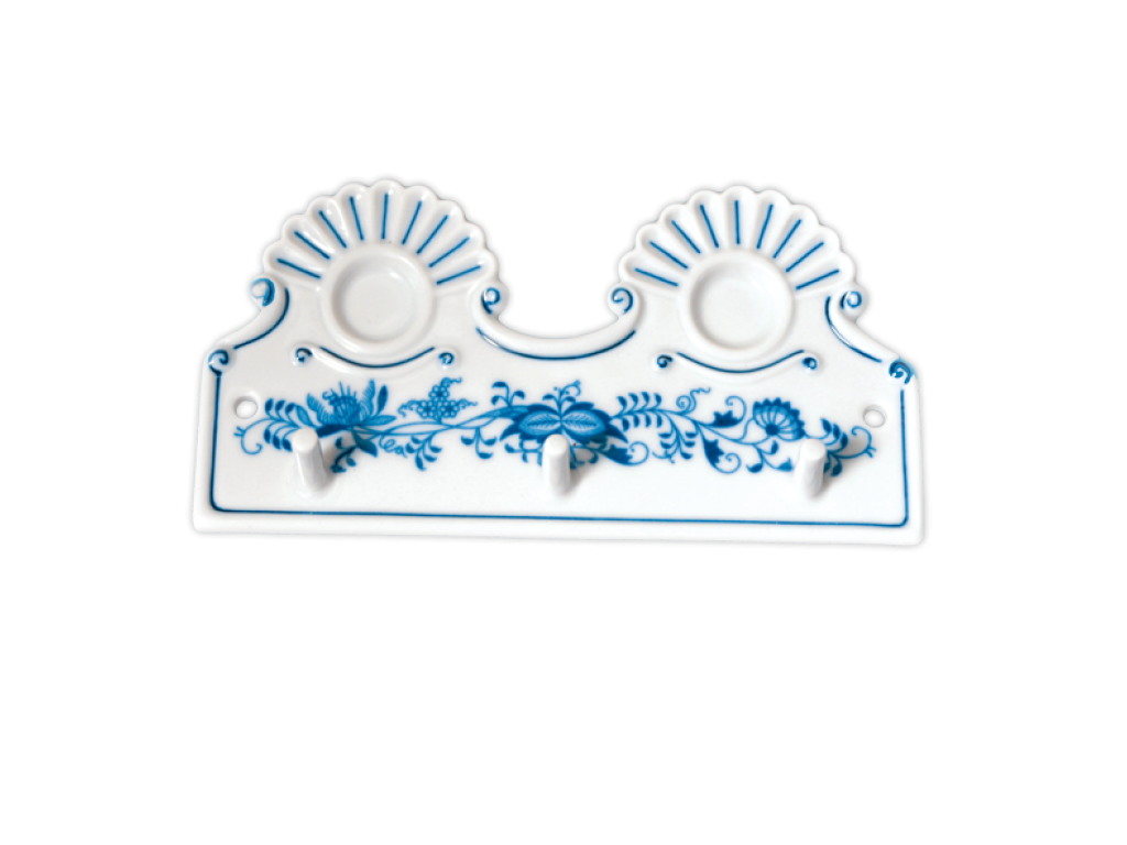 Cibulák Kuchyňský věšák s dírkami 18cm Originál Český porcelán Dubí