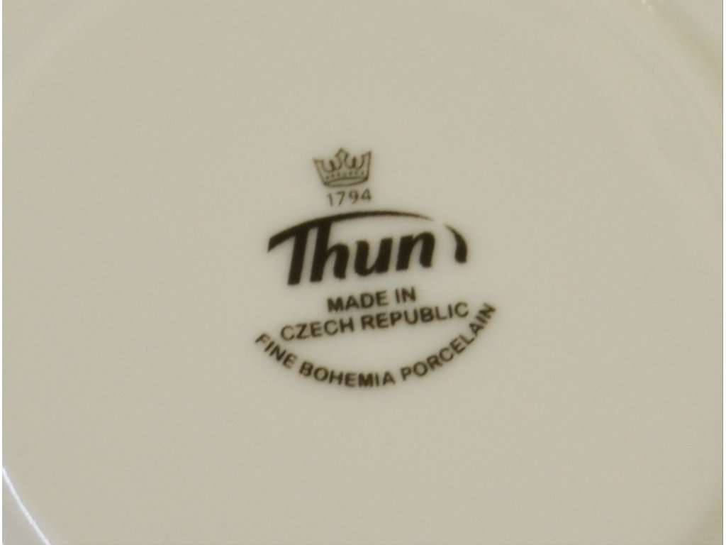 Loos talířová souprava bílý porcelán Thun 6 osob 18 dílů český porcelán Nová Role