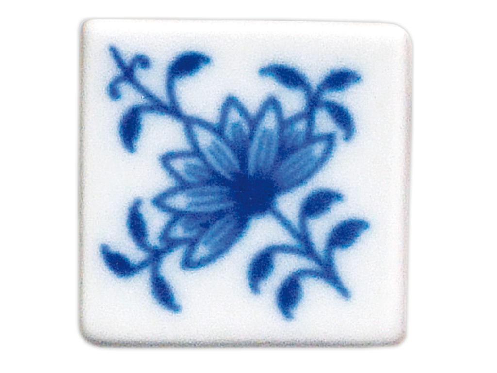 Cibulák Magnetka Vitráž štvorec 3x3cm Originálny Český Porcelán Dubí 