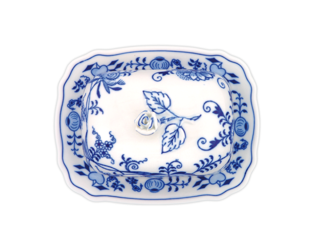 Cibulák Máslenka hranatá malá 16,5cm x12,7cm 450g Originál Český porcelán Dubí