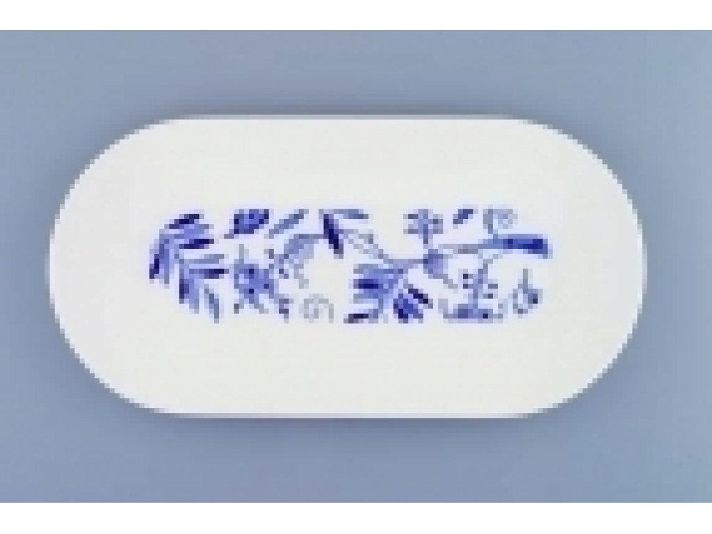 Zwiebelmuster Oval Dish Small, Bohemia Porcelain from Dubi