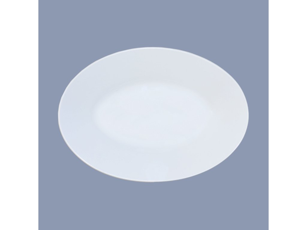 Bohemia oval spaghetti bowl 28 x 20 cm, height 4.8 cm, 760 g  White design by prof. arch. Jiří Pelc Bohemia Porcelain from Dubi 