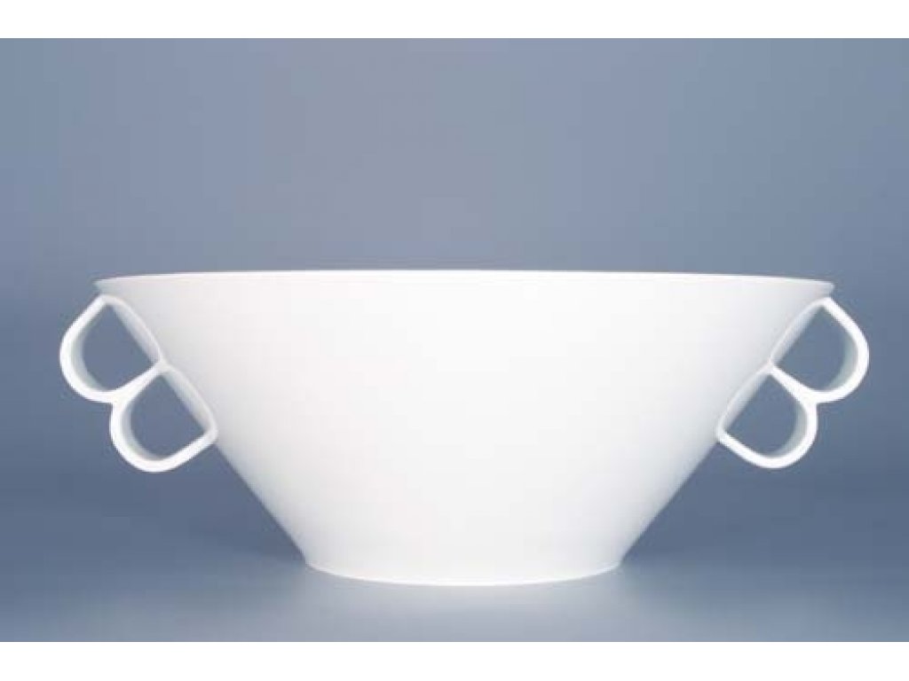 Bohemia White small salad bowl, 0,45 l, design by prof. arch. Jiří Pelcl, onion porcelain Dubí