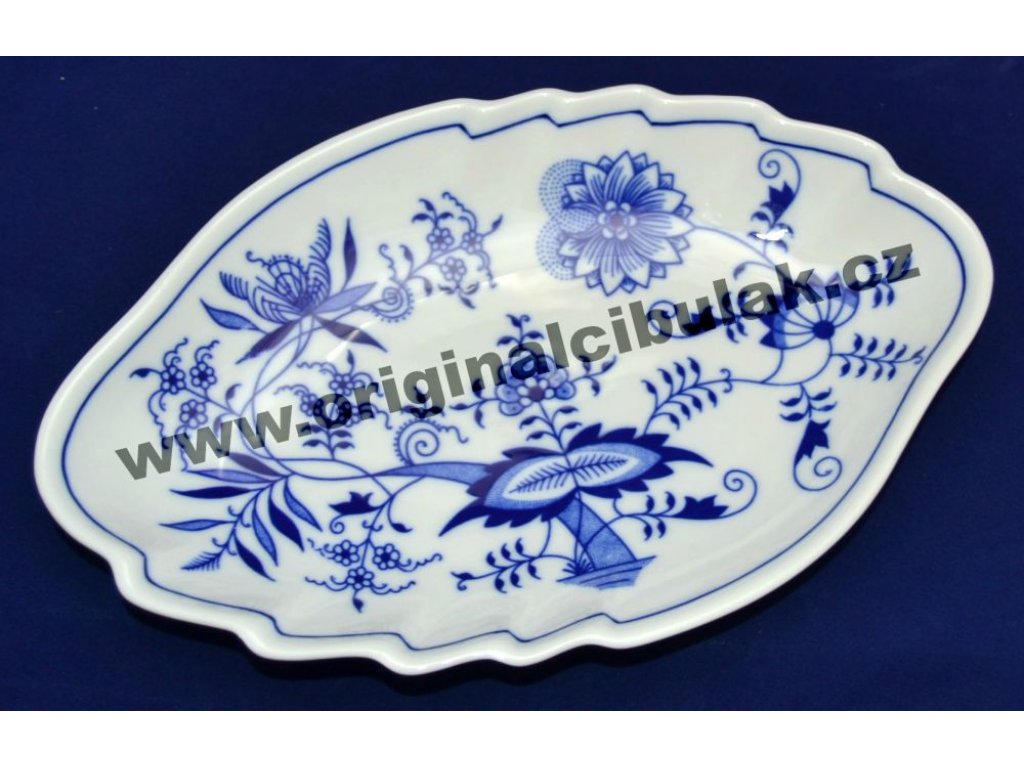mísa cibulák dvojlist 24 cm originální český porcelán Dubí 2.jakost
