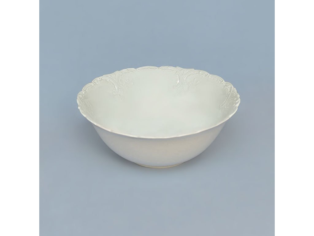 Misa kompótová hlboká reliéfna Opera 25cm 995g Český porcelán Dubí 